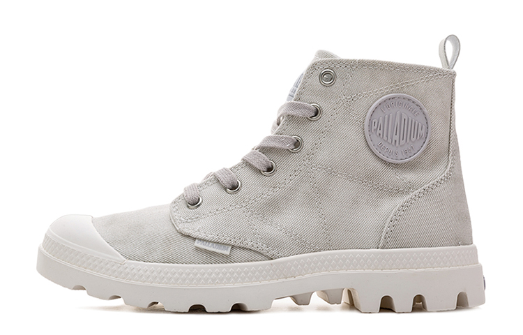 (W) Palladium Pampa Zip High-Top Canvas 'Desertwash White'