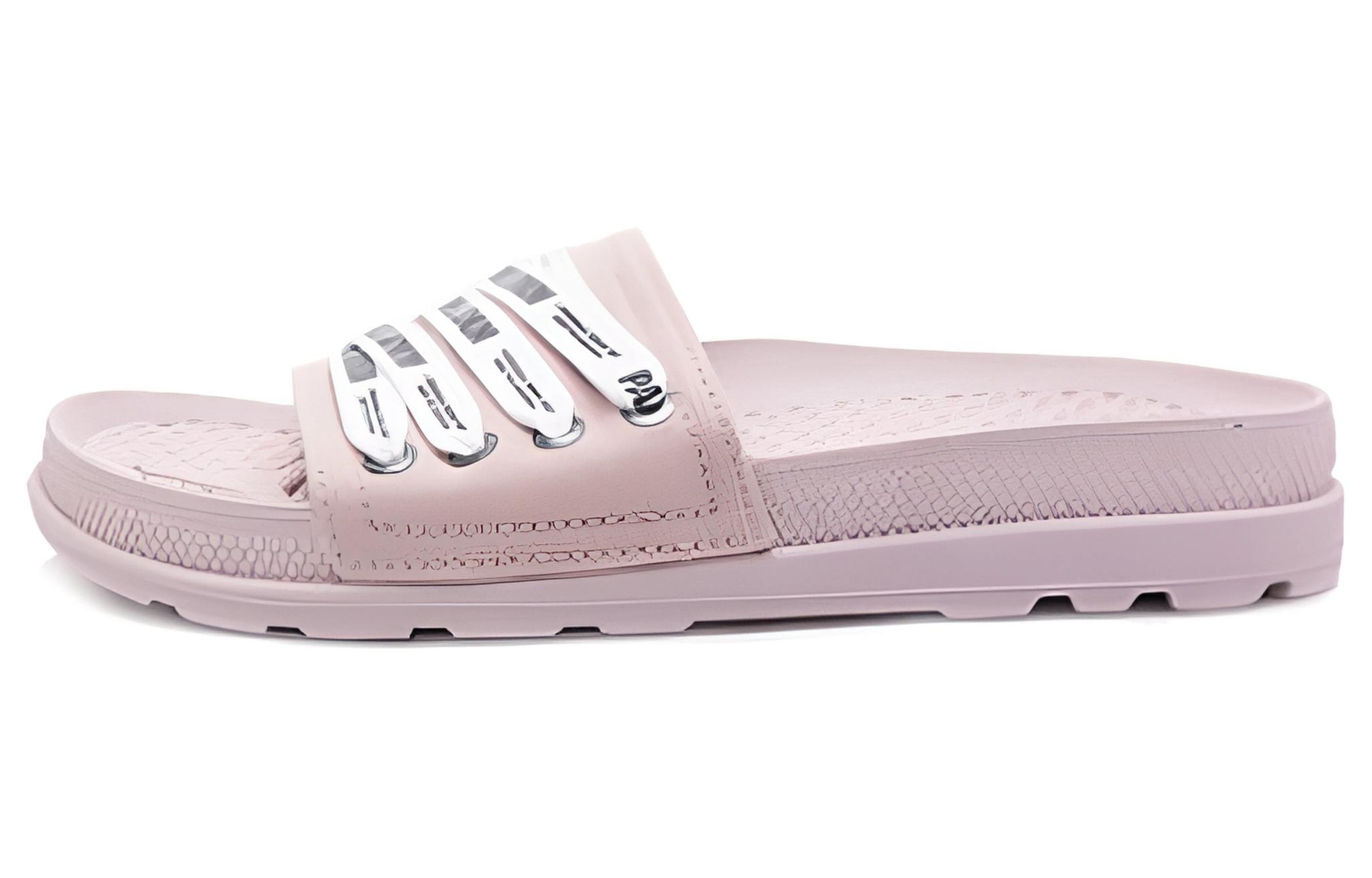 (W) Palladium Solea Slide Lace 'Light Pink'