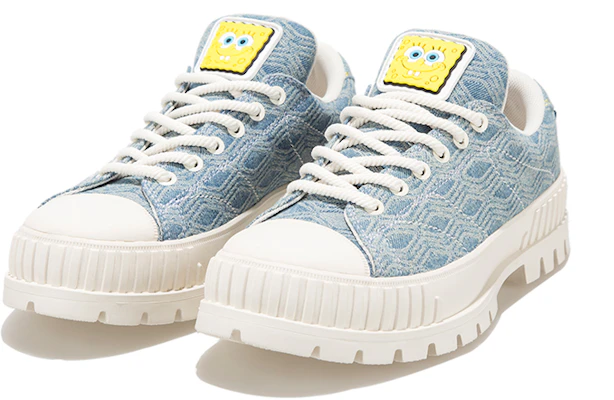 (W) パラディウム×スポンジ・ボブ パムパオックスフォード 青/白 98805-401-M Lookbook (W) パラディウム×スポンジ・ボブ パムパオックスフォード 青/白 98805-401-M