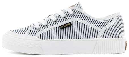 (Women) Palladium Studio 04 TXT Low 'White & Blue Stripe' 97641-472-M (Women) Palladium Studio 04 TXT Low 'White & Blue Stripe' 97641-472-M