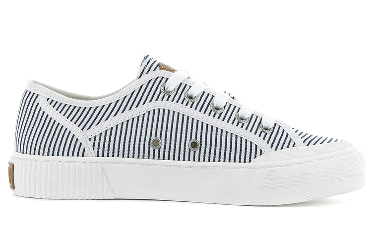 Order (W) Palladium Studio 04 TXT Low 'Putih & Garis Biru' Sneakers 97641-472-M