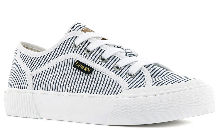 Lookbook (W) Palladium Studio 04 TXT Low 'Putih & Garis Biru' Sneakers 97641-472-M