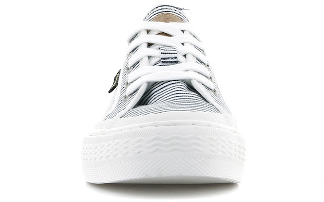 (Women) Palladium Studio 04 TXT Low 'White & Blue Stripe' 97641-472-M Shop (Women) Palladium Studio 04 TXT Low 'White & Blue Stripe' 97641-472-M