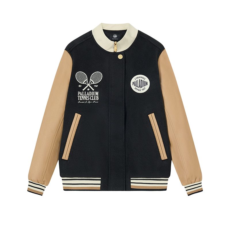 (Women) Palladium Vintage Warm Minimalist Long-Sleeve Baseball Jacket 1911354