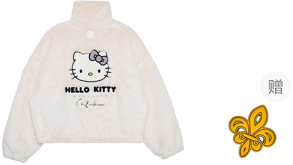 women-palladium-x-hello-kitty-fuzzy-mink-jacket-with-sweet-cool-embroidery-199817