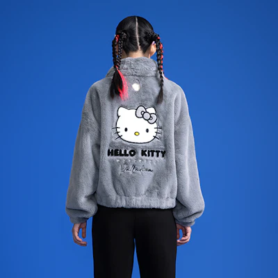 (W) PALLADIUM x Hello Kitty 粉色絨毛外套甜美酷炫刺繡款 199817 3