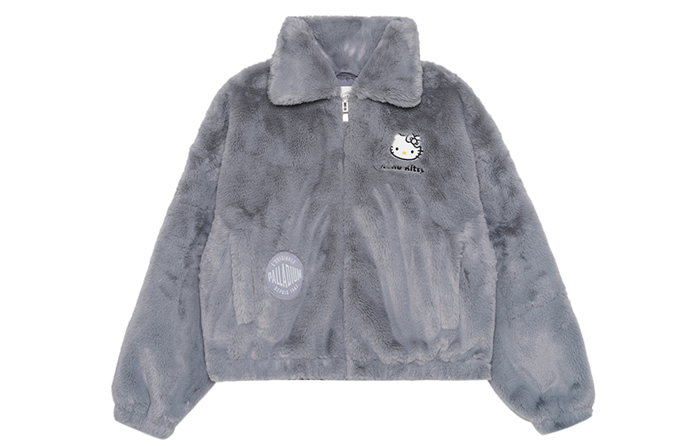 Cheap (W) PALLADIUM x Hello Kitty 粉色絨毛外套甜美酷炫刺繡款 199817