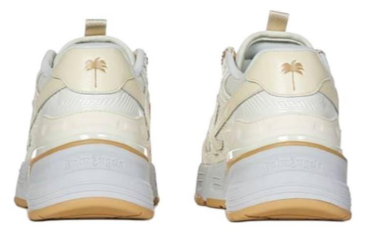 Shop PALM ANGELS 皮革 時尚百搭 生活休閒鞋 女款 米色