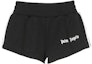 Order (Women) Palm Angels Black Logo Print Casual Shorts. PWCB003C99FAB001TRACK1001
