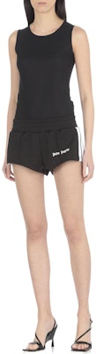 (Women) Palm Angels Black Logo Print Casual Shorts. PWCB003C99FAB001TRACK1001 Lookbook (Women) Palm Angels Black Logo Print Casual Shorts. PWCB003C99FAB001TRACK1001