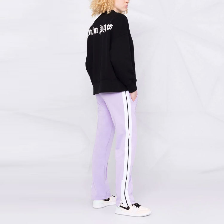 Purchase (W) PALM ANGELS Sudadera Negra de Manga Larga con Logo Impreso. PWBA017C99FLE0011001