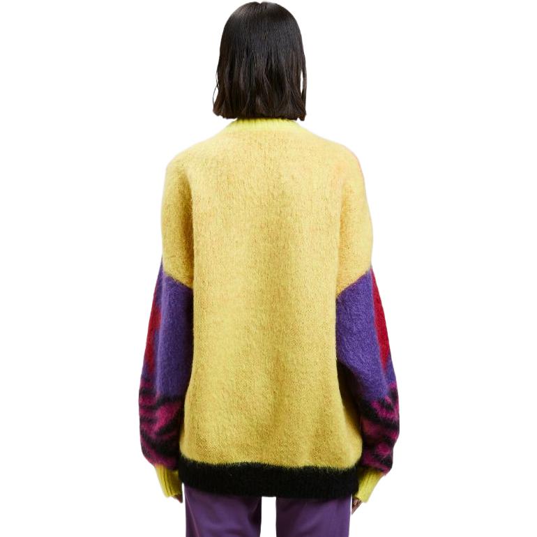 Shop (W) Palm Angels Pink Graphic Print Patchwork Sweater Lengan Panjang. PWHE033F22KNI0011837