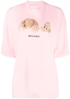 (W) パームエンジェルス ピンク ロゴ ベア グラフィック クルーネック Tシャツ PWAA017C99JER0013460 Order (W) パームエンジェルス ピンク ロゴ ベア グラフィック クルーネック Tシャツ PWAA017C99JER0013460