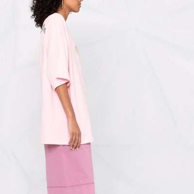 (W) パームエンジェルス ピンク ロゴ ベア グラフィック クルーネック Tシャツ PWAA017C99JER0013460 Purchase (W) パームエンジェルス ピンク ロゴ ベア グラフィック クルーネック Tシャツ PWAA017C99JER0013460