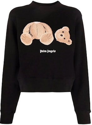 (Women) PALM ANGELS Black Logo Bear Print Pullover Sweatshirt. PWBA016F21FLE0011060 Buy (Women) PALM ANGELS Black Logo Bear Print Pullover Sweatshirt. PWBA016F21FLE0011060