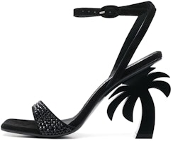 (Women) Palm Angels Calfskin Suede Open-Toe Buckle Sandals 'Black' PWIH004S23LEA0021000 (Women) Palm Angels Calfskin Suede Open-Toe Buckle Sandals 'Black' PWIH004S23LEA0021000