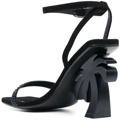 (Women) Palm Angels Calfskin Suede Open-Toe Buckle Sandals 'Black' PWIH004S23LEA0021000 Lookbook (Women) Palm Angels Calfskin Suede Open-Toe Buckle Sandals 'Black' PWIH004S23LEA0021000