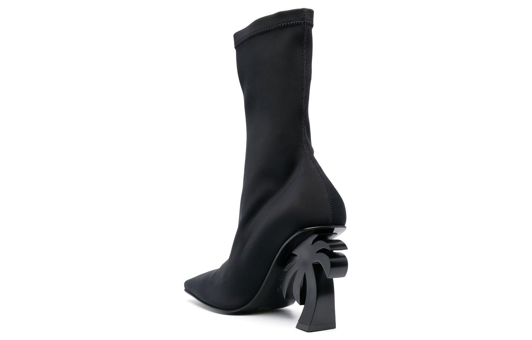 (W) Palm Angels Chunky Heel Slip-On Boots 'Black' 圖 3