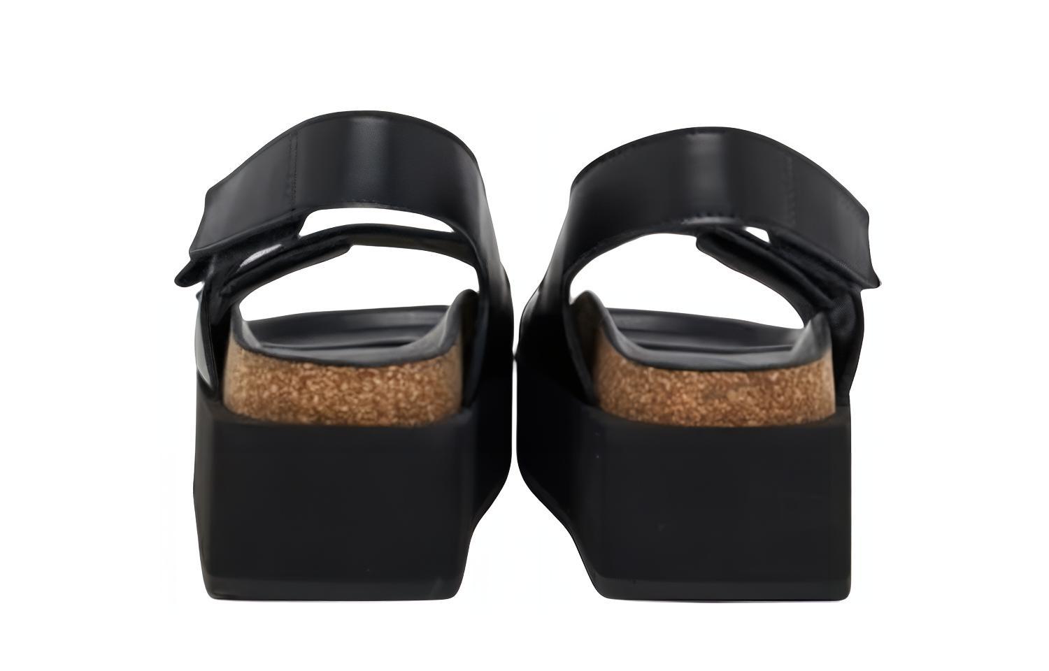 (W) Palm Angels Chunky Leather Sandals 'Black' 圖 5