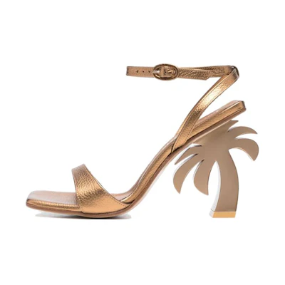 (W) Palm Angels Cross Strap Slide 'Gold'