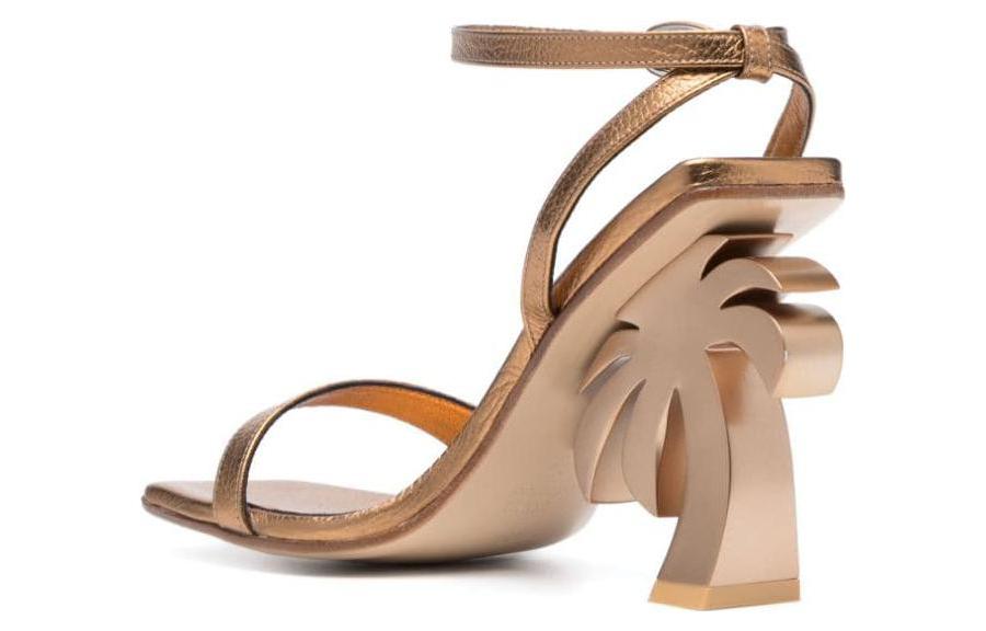 (W) Palm Angels Cross Strap Slide 'Gold' 圖 3