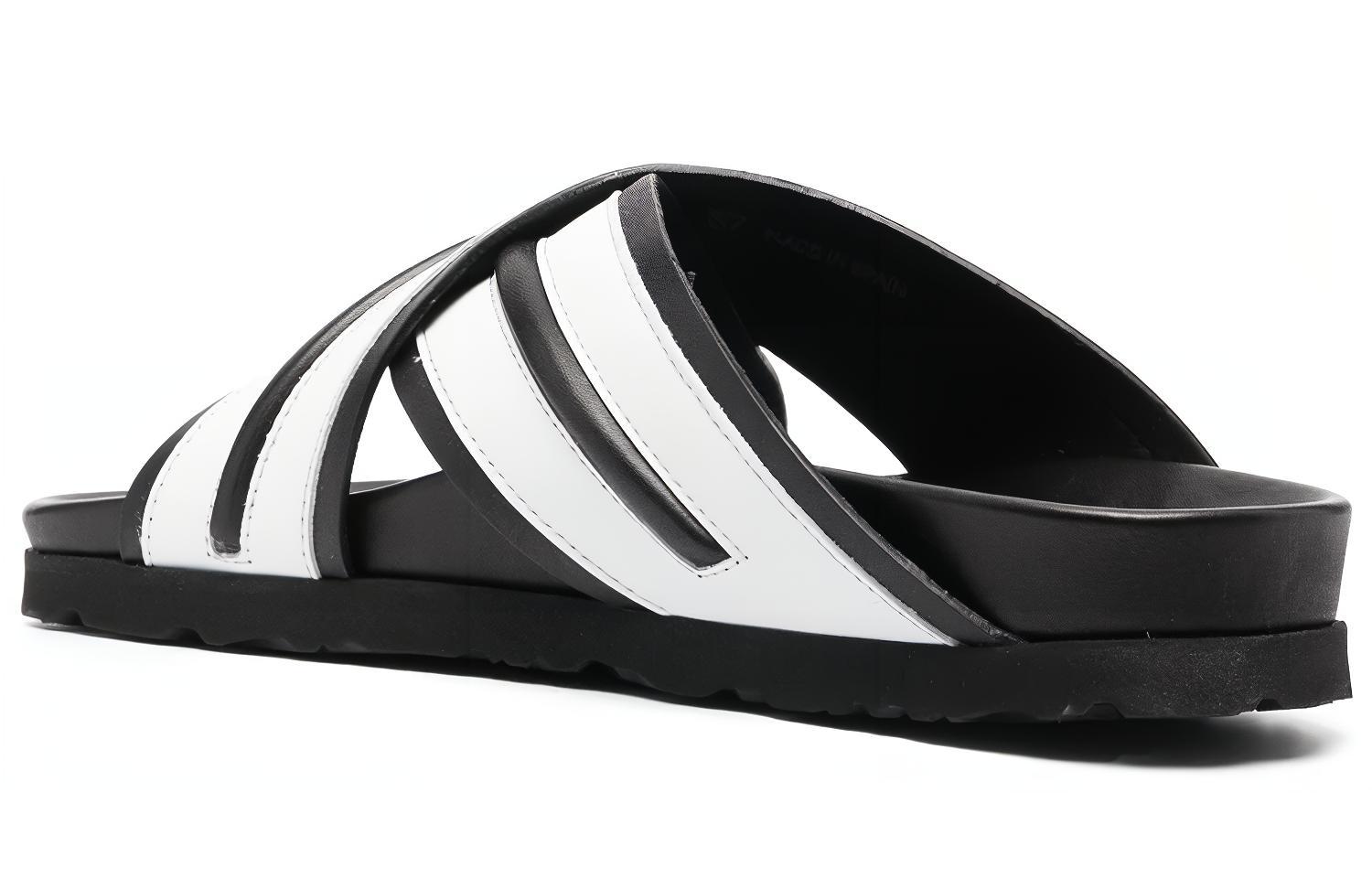 (W) Palm Angels Cross Strap Slides 'Black White' 圖 3