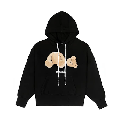 (Women) PALM ANGELS Decapitated Bear Hoodie Black PWBB023F20FLE0031060