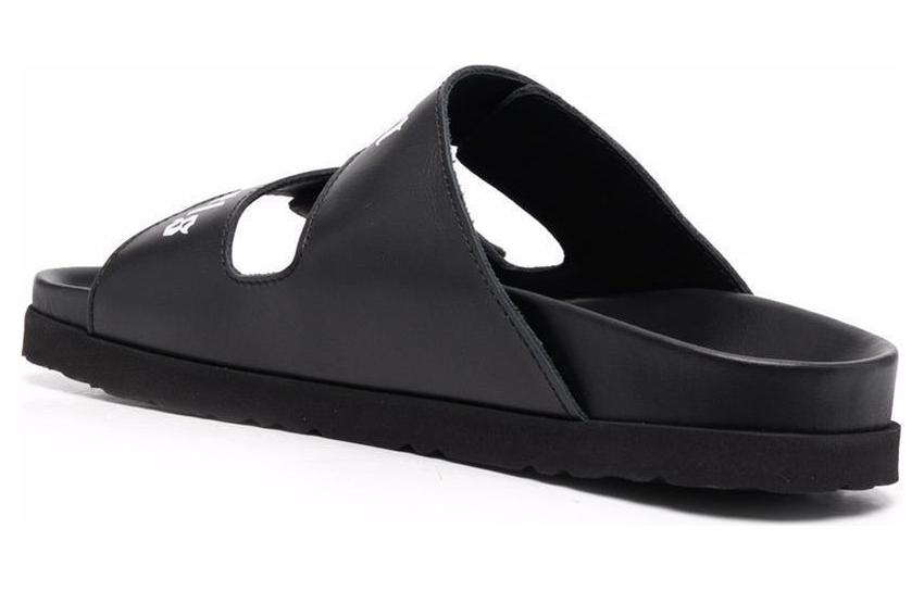 Shop (W) Sandal Dua Tali Palm Angels 'Hitam' PWIA023C99LEA001-1001