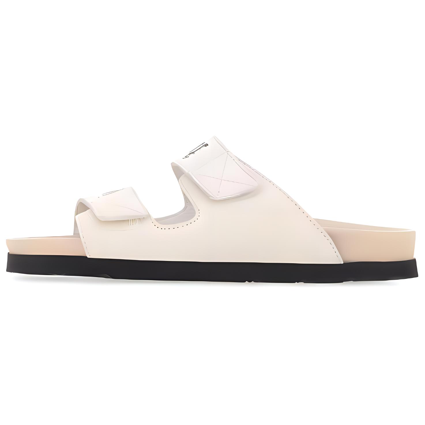 (Women) Palm Angels Double-Strap Sandal 'Off White' PWIH019S23LEA002-0361