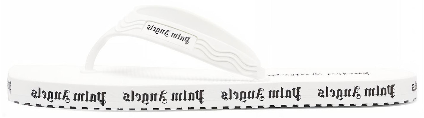 (Women) Palm Angels Flip Flops 'Allover Logo - White' PWIC005S23MAT001-0110 Buy (Women) Palm Angels Flip Flops 'Allover Logo - White' PWIC005S23MAT001-0110