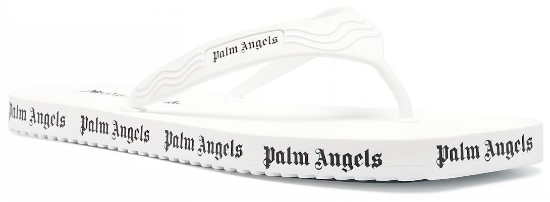 (Women) Palm Angels Flip Flops 'Allover Logo - White' PWIC005S23MAT001-0110 Order (Women) Palm Angels Flip Flops 'Allover Logo - White' PWIC005S23MAT001-0110