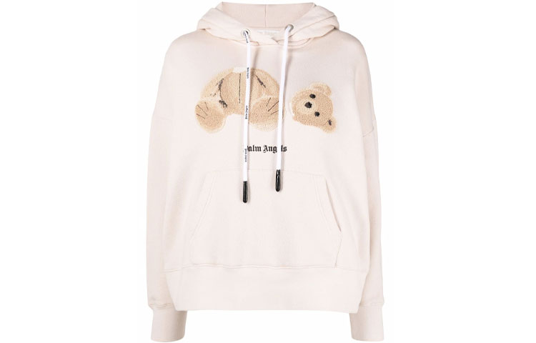 Order (W) 팜엔젤스 FW21 테디베어 로고 후디 베이지 풀오버. PWBB023F21FLE0020460