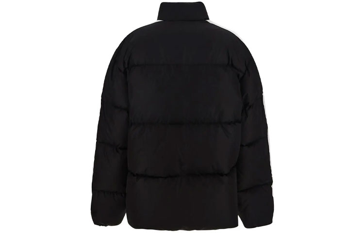 Lookbook (W) CHAQUETA ACOLCHADA NEGRA FW22 PALM ANGELS CON LOGO Y RAYAS. PWED014F22FAB0011001