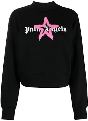 (W) Palm Angels 2022秋冬 黑色星星标志印花圆领卫衣. PWBA016C99FLE0031030 Order (W) Palm Angels 2022秋冬 黑色星星标志印花圆领卫衣. PWBA016C99FLE0031030