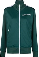 (Women) PALM ANGELS FW22 Green Logo Print Zip Track Jacket PWBD019C99FAB0015501 (Women) PALM ANGELS FW22 Green Logo Print Zip Track Jacket PWBD019C99FAB0015501