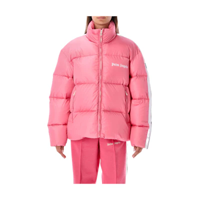 (Women) Palm Angels FW22 Pink Solid Color High Neck Long Sleeve Jacket 22APWED014F22FAB001