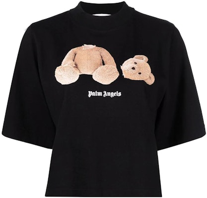 (Women) Palm Angels FW22 Teddy Bear Graphic Black Crewneck T-Shirt. PWAA020C99JER0111060 Buy (Women) Palm Angels FW22 Teddy Bear Graphic Black Crewneck T-Shirt. PWAA020C99JER0111060