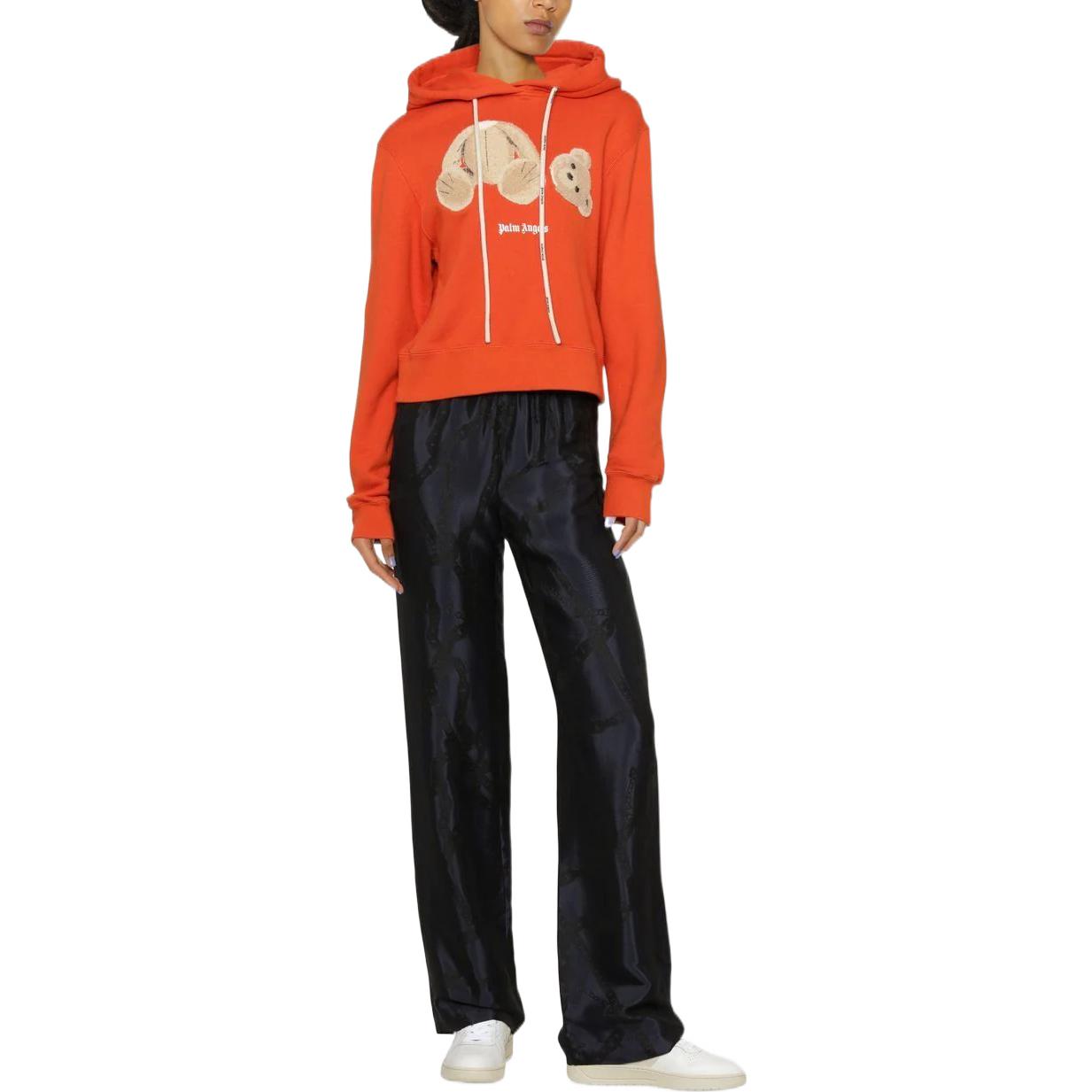 Lookbook (W) 팜엔젤스 FW22 테디베어 후드 풀오버 오렌지. PWBB022F22FLE0052760