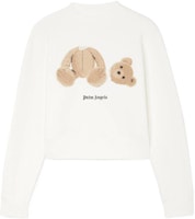 (Women) Palm Angels FW22 White Bear Embroidered Crewneck Sweatshirt PWBA016C99FLE0010160 (Women) Palm Angels FW22 White Bear Embroidered Crewneck Sweatshirt PWBA016C99FLE0010160