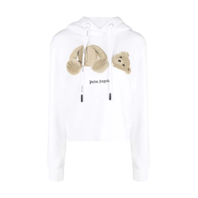 (Women) Palm Angels FW22 White Sweatshirt. PWBB022C99FLE0010160