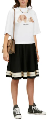 (Women) PALM ANGELS FW22 Bear Print Crewneck Short Sleeve T-Shirt Women White. PWAA020C99JER0110160 Lookbook (Women) PALM ANGELS FW22 Bear Print Crewneck Short Sleeve T-Shirt Women White. PWAA020C99JER0110160