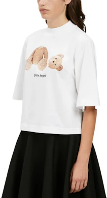 (Women) PALM ANGELS FW22 Bear Print Crewneck Short Sleeve T-Shirt Women White. PWAA020C99JER0110160 Purchase (Women) PALM ANGELS FW22 Bear Print Crewneck Short Sleeve T-Shirt Women White. PWAA020C99JER0110160