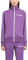 (Women) PALM ANGELS FW22 Women’s Purple High Neck Zip Jacket with Logo Print. PWBD019F22FAB0023704 (Women) PALM ANGELS FW22 Women’s Purple High Neck Zip Jacket with Logo Print. PWBD019F22FAB0023704