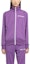 Order (Women) PALM ANGELS FW22 Women’s Purple High Neck Zip Jacket with Logo Print. PWBD019F22FAB0023704