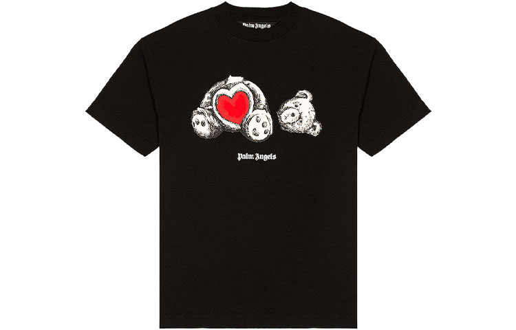 Order (Women) Palm Angels Heart Bear Oversized Black T-Shirt for Women. PWAA017S21JER0011001