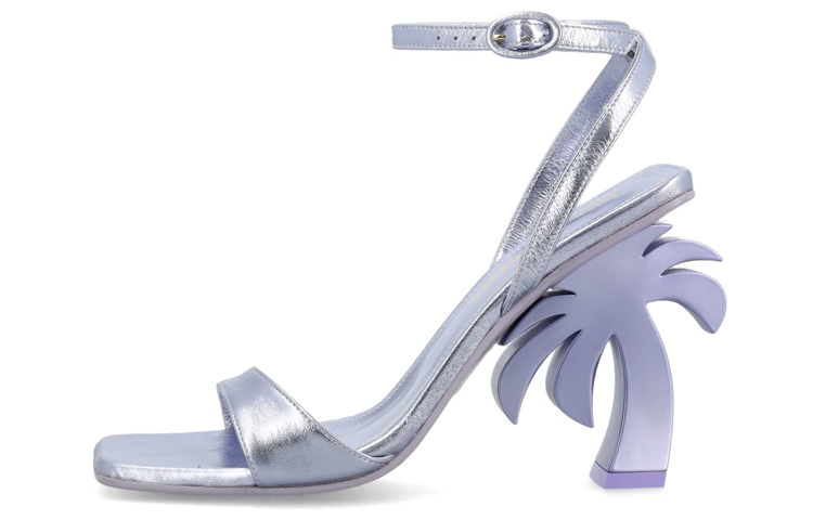 (W) Palm Angels High-Heel Fashion Sandal 'Silver Purple'