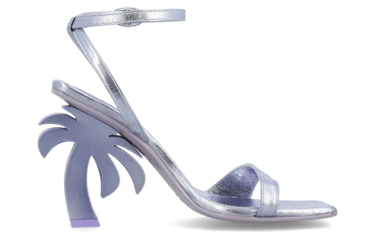 (W) Palm Angels High-Heel Fashion Sandal 'Silver Purple' 圖 2