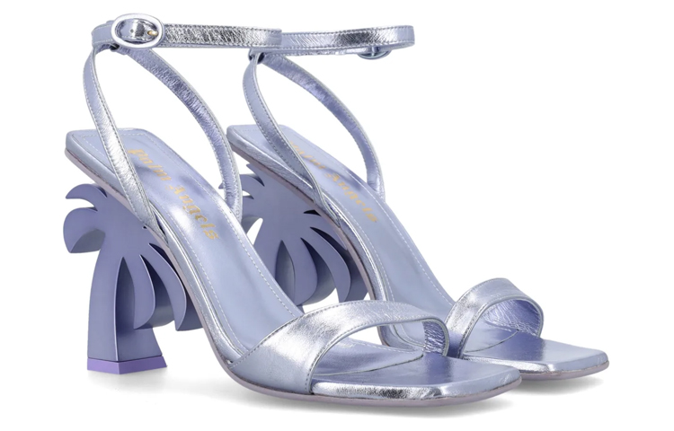 (W) Palm Angels High-Heel Fashion Sandal 'Silver Purple' 圖 3