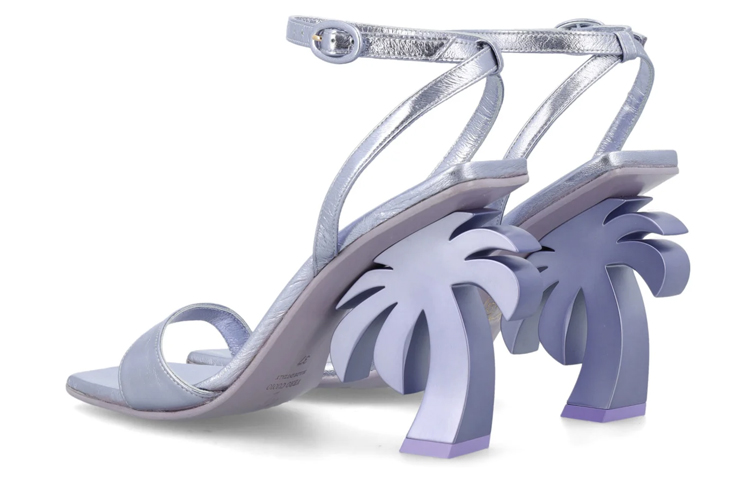 (W) Palm Angels High-Heel Fashion Sandal 'Silver Purple' 圖 4