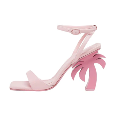 (W) Palm Angels High-Heeled Leather Sandals 'Pink'